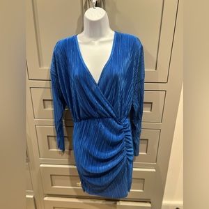 Boohoo Royal Blue Ribbed Dress NWT Small